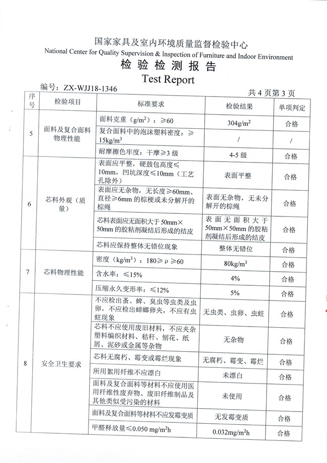 最新認(rèn)證｜光明椰棕床墊檢測(cè)報(bào)告發(fā)布，全部項(xiàng)目合格！
