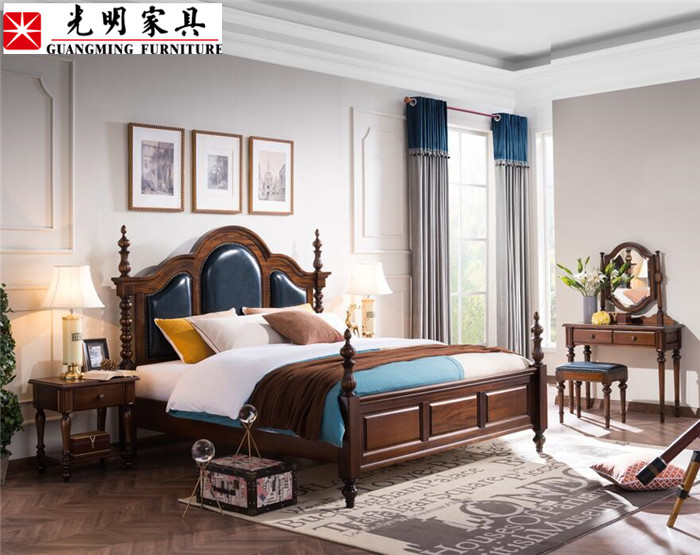 臥室家具風格搭配美到沒朋友！美式風格臥室實木家具巧搭配